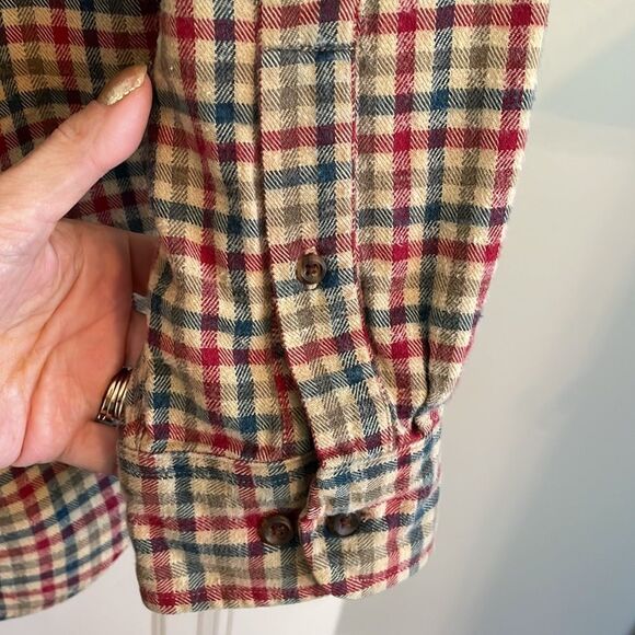 Gant Prairie Flannel tan, blue & red shirt - Picture 8 of 10
